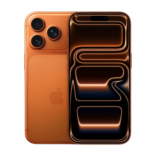 Apple iPhone 17 Pro Cosmic Orange, vedere frontală și posterioară